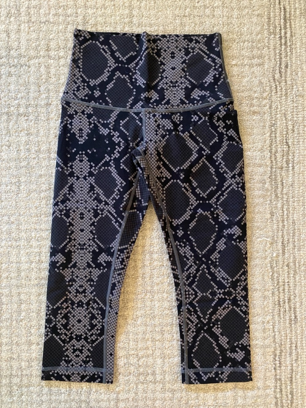 Lululemon Wunder Under High Rise Leggings, Snakeskin Print